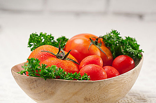 西红柿,木头,碗
