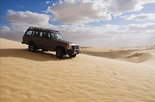 吉普车,沙丘,利比亚沙漠,埃及