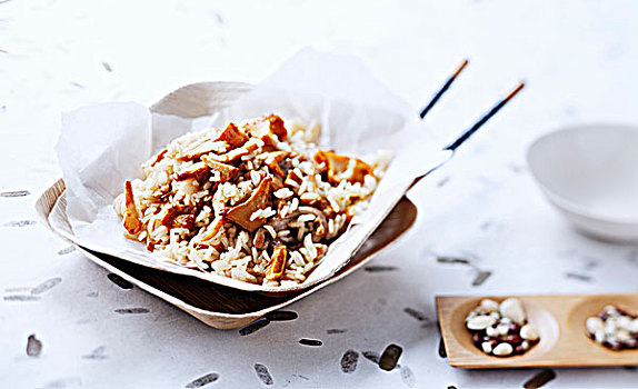 米饭,蘑菇,亚洲