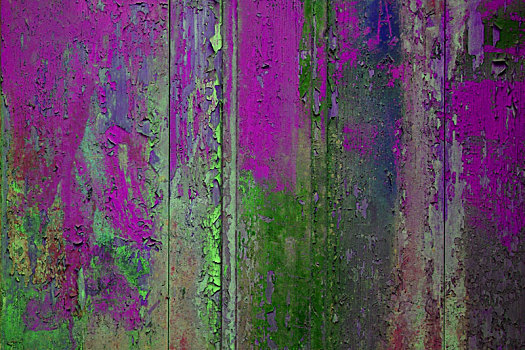 彩色,木墙,紫色,绿色