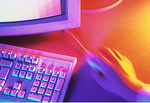 电脑显示器,键盘,鼠标,手