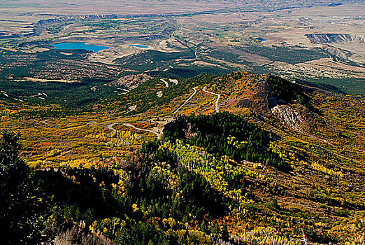 俯拍,风景,落基山脉,科罗拉多,美国
