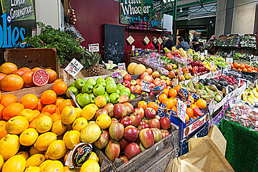 水果摊,博罗市场,伦敦,英国