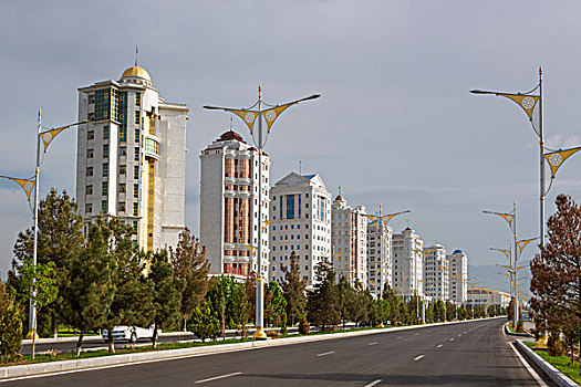 土库曼斯坦,阿什哈巴德,新建筑