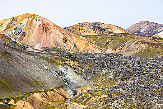 风景,兰德玛纳,山,自然保护区,高地,南方,区域,冰岛,欧洲
