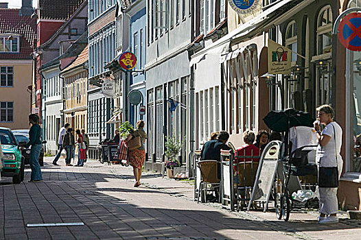 人,街上,赫耳辛格,丹麦