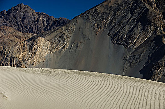 波纹,图案,沙丘,山谷,查谟-克什米尔邦,印度