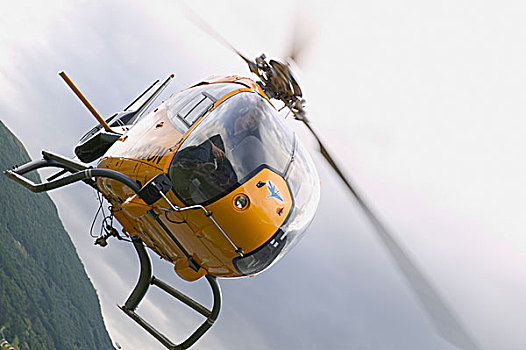 直升飞机,旅游,松恩峡湾,南方,峡湾,挪威