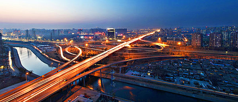 北京远通桥夜色