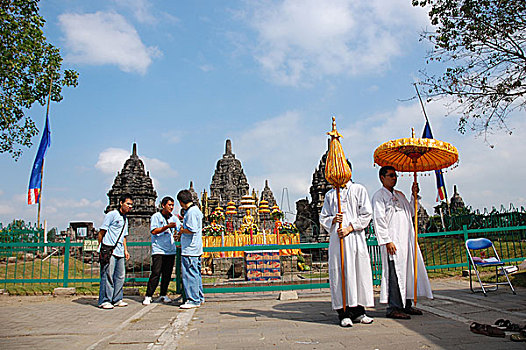 白天,庆贺,佛教,庙宇,节日,出生,中爪哇,印度尼西亚,五月,2008年