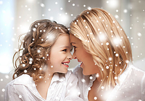 家庭,孩子,圣诞节,圣诞,喜爱,概念,母女,搂抱