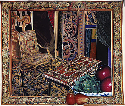 室内,红苹果,褐色,20世纪,美洲,抽象拼贴画