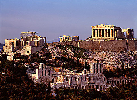 帕特侬神庙,卫城,雅典,希腊,欧洲