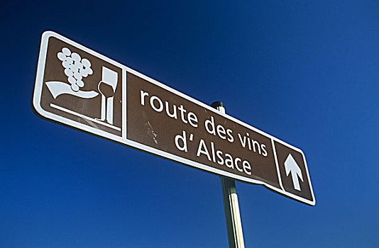 路标,阿尔萨斯,葡萄酒,路线,法国