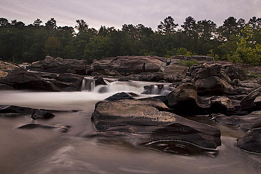 河流,流动,石头,瀑布,阿肯色州,美国