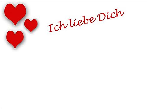 红色,心形,爱,德国,我爱你,情人节