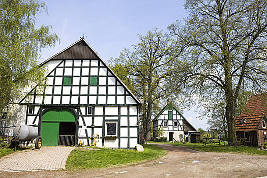半木结构,农舍,下萨克森,德国