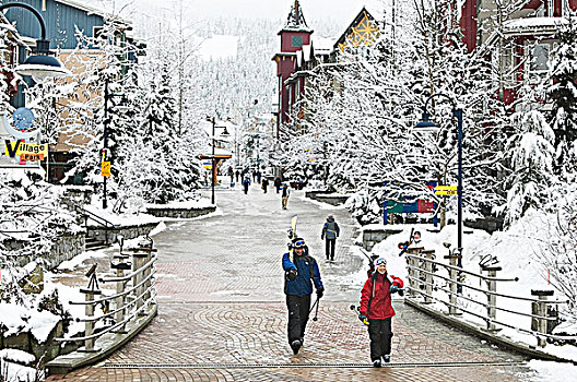 滑雪者,享受,不列颠哥伦比亚省,加拿大