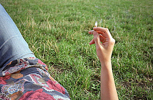 吸烟,香烟,公园