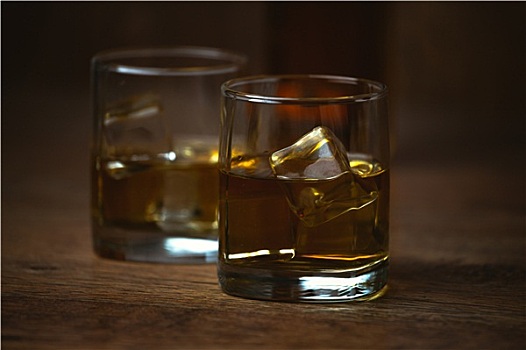威士忌,老,木质,表面