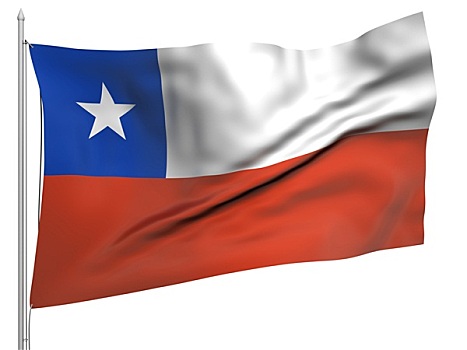飞,旗帜,智利,国家