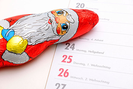 巧克力,圣诞老人,德国,日程表