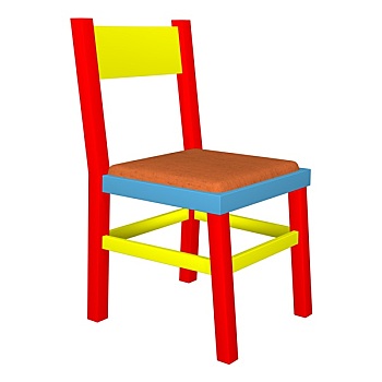 彩色,儿童椅