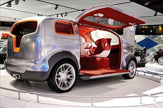 福特汽车,气流,未来,概念,汽车,开车,燃料,太阳能电池,多伦多,车展,2008年,加拿大