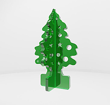 绿色,玻璃,圣诞树