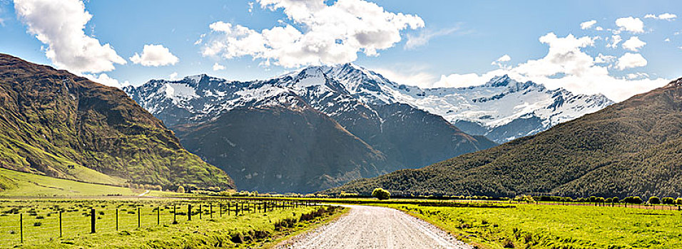 山谷,道路,渴望,艾斯派林山国家公园,奥塔哥,南部地区,新西兰,大洋洲