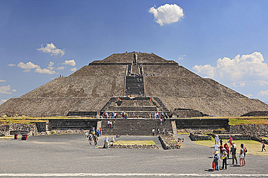 正面,太阳,金字塔,特奥蒂瓦坎,墨西哥