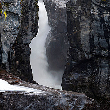 瀑布,省立公园,惠斯勒,不列颠哥伦比亚省,加拿大