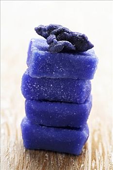紫罗兰,甜食,一堆