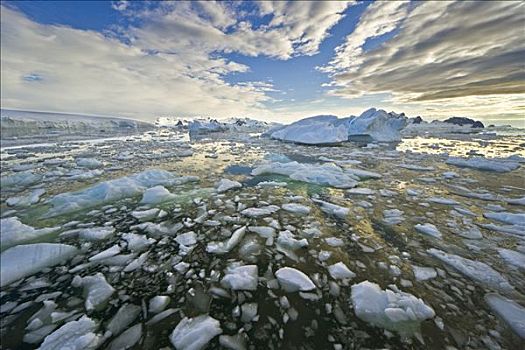 冰雪景观,湾,南极