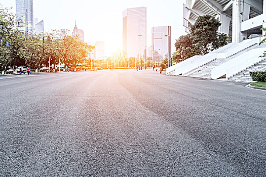 广州地标建筑宽阔广场