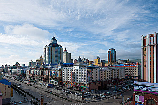 内蒙古呼伦贝尔满洲里街景