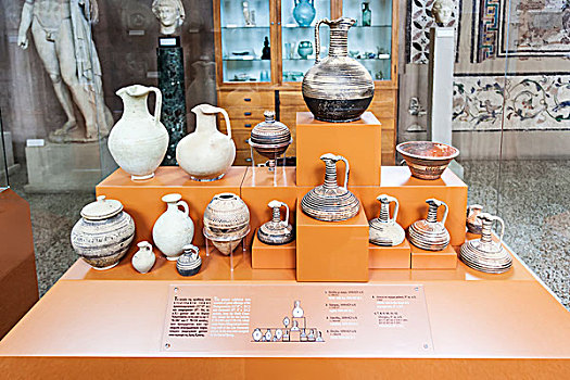 古老,古器物,展示,考古博物馆,科林斯地峡,希腊