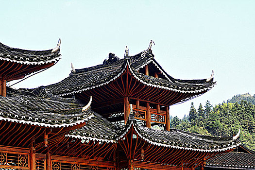 贵州西江千户苗寨的建筑
