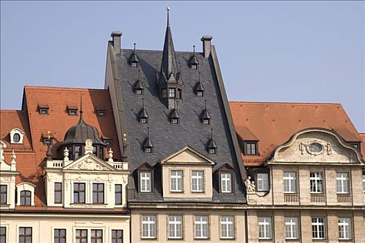传统,屋顶,莱比锡,德国