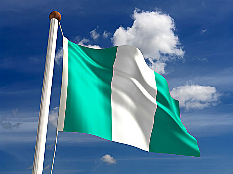 尼日利亚,旗帜,裁剪,小路