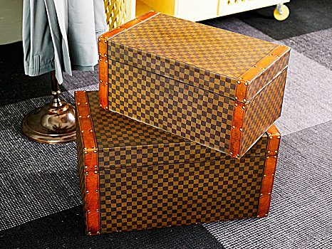褐色,行李,棋盘,设计,地毯