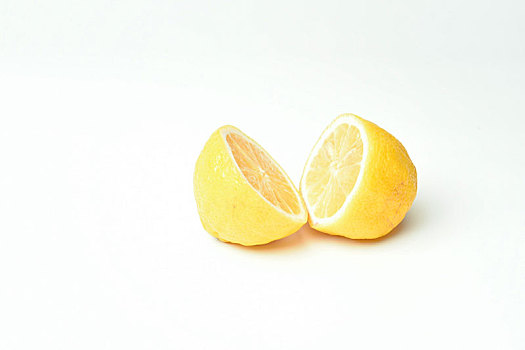 白色,背景下,水果,柠檬