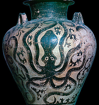 双耳器皿,章鱼,15世纪,艺术家,未知
