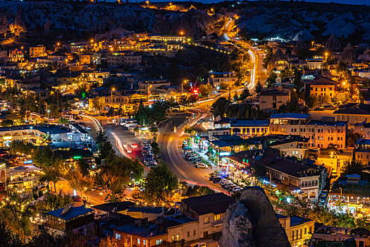 土耳其格雷梅镇夜景