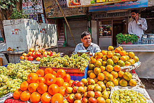 印度,德里,街边市场,老城