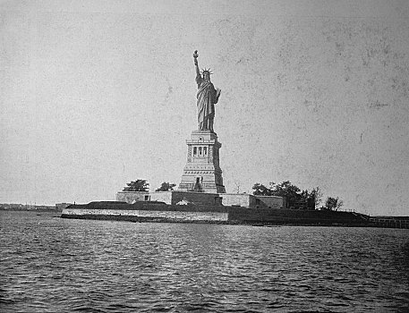 自由女神像,港口,纽约,北美