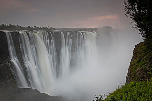 维多利亚瀑布,日出,国家公园,津巴布韦,非洲