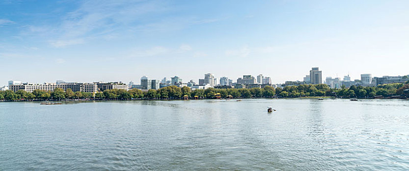 杭州西湖城市天际线