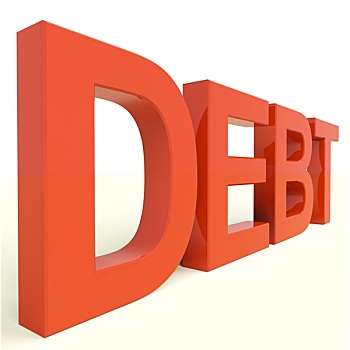 债务,文字,展示,破产,贫穷