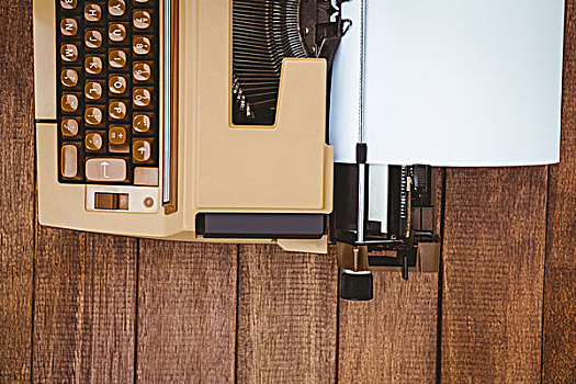风景,老,打字机,木头,书桌